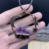 Pendant Necklaces Natural Amethysts Druzy Vintage Moon Star Night Sky Antique Bronze Charms For Necklace Making DIY Jewelry Accessories