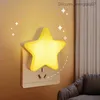 Lampes Abat-jour Veilleuses Télécommande Capteur Étoile De Chevet Applique Murale Mini Dessins Animés Lumière Dormant Pépinière Bébé Enfants Chambre Décor LightNight Z230805