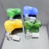 Fabricação de cachimbos de vidro Bongos soprados à mão Venda imperdível adaptador de cigarro fantasma colorido