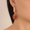 Boucles d'oreilles pendantes élégantes perles irrégulières en résine transparente goutte pendentif transparent pour femmes filles BOHO