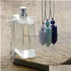 Pendentif Colliers Gemmes Naturelles Pierre Diffuseur D'huile Essentielle Par Bouteille Collier En Acier Inoxydable Bijoux Goutte 200928 Livraison Pendentifs Dhjam