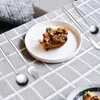 Juegos de vajilla 9 unids/set juego de cubiertos de acero inoxidable fácil de limpiar accesorios de cocina café para cena y viaje