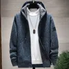 Moda suéter jaqueta masculina cardigã simples casual versão coreana da tendência outono e inverno casaco de luxo mais lã engrossada jaquetas quentes da ilha