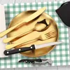 Dinnerware Sets Portable Set Knife Fork Spoon Meal Clips Plate Picnic Stainless Steel Outdoor Cutlery Camping Tableware