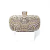 Kvällspåsar Diamond Evening Clutch Bag For Women Wedding Golden Clutch Purse Chain Shoulder Bag Liten Party Handväska med metallhandtag 230804