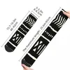 Chaussettes pour hommes Tissu de boue africaine Noir et blanc Homme Homme Femme Bas d'hiver Harajuku