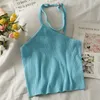 Vrouwen Tanks Groothandel 2023 Lente Zomer Herfst Mode Toevallige Vrouw Dame Mooie Mooie Vrouwen Vest Vrouwelijke Halter Top BVtC1477