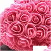 Coroas de flores decorativas Pe Plástico Rosa Artificial Urso Mticolor Espuma Flor Teddy Dia dos Namorados Presente Festa de Aniversário Primavera Deco Dhzhs