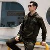 Fato de Treino Masculino BOLUBAO Terno Casual Ao Ar Livre Para Homens Algodão Com Capuz Camuflado Blazer Alta Qualidade Espartilho Calças Streetwear 230804