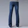 Jeans pour hommes Micro-trompette Bleu Slim Stretch Korean Tide Taille 26-30 31 32 33 34