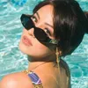 Sunglasses Retro Small Frame Polygon Jelly Cat Eyes Women With Metal Hinges Glasses Brand Designer Ladies Sun UV400