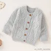 Jacken Frühling Herbst Baby Jungen Mädchen Lange Ärmel Einfarbig Strickjacke Mantel Kleinkind Kinder Mädchen Jungen Pullover Strickjacke Mantel R230805