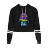 Sweats à capuche pour hommes Kids Vs. Aliens 2D Print Umbilical Hooded Sweater Femmes Sexy K-pops Harajuku