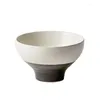 Bowls Japanese Vintage Rice Bowl Combination Home High Appearance Level Foot Cutlery Ceramic Commercial