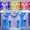 3M 6M Wedding Traildrop Swag Party Celetyn Celebration Scena Występowanie Włożenie Silver Cearów Ślubnych Favors