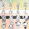 925 Argent Fit Pandora Charm 925 Bracelet Mignon Pet Chat Chien Pendentif Chiot Ours Lion Koala charmes Pour pandora charmes bijoux 925 charme perles accessoires