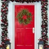 Decorative Flowers Merotable Christmas Wreath Festival Garland Indoor Outdoor Home Decoration