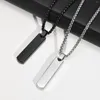 Hanger Kettingen Eenvoudige Mode Lnitial Bar Ketting Voor Mannen Dikke Geometrische Verticale Casual Kraag Cadeau Hem