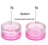 Flaconi per la conservazione di crema leggera rispettosa dell'ambiente 3g / 5g confezione di cosmetici per campioni a fondo tondo 11 colori