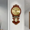 Horloges murales De luxe horloge numérique chambre cuisine Design Vintage salon moderne en bois Relogio De Parede décoration