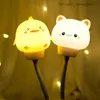 Lampes Abat-jour Veilleuses Safe LED USB Lumière Mignon Dessin Animé Lampe Ours Pour Bébé Enfant Chevet Chambre Décoration Cadeaux D'anniversaire 5V Basse Tension Z230805