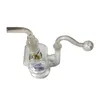 Queimadores de óleo de vidro estilo moinho de vento Bubbler Cachimbos de cachimbo de água Filtro de reciclagem de bolhas Pequenos Bubblers de mão