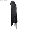 Theme Costume Cosplay Men's Halloween Gothic Long Sleeve Hooded Jacket New Solid Halloween Cosplay Vintage Come Z230805