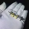 Pass Tester Diamond Out Hip Hop Moissanite Kolczyki Mężczyźni VVS 8 mm kwadratowe kolczyki stadnina biżuteria niestandardowa