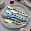 Attrezzi per torte 304 Coltello da burro in acciaio inossidabile Burri occidentali Spata Stoviglie Marmellata Crema Coltelli da decorazione Utensili da cucina Drop Delivery Hom Dhzkc