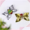 Accesorios para el cabello Oc Dw001 Arco para niños Navidad en Europa y América Rosa brillante Nudo de mariposa Pelos Banda Entrega de gota Bebé Niño Dhycr