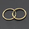 Creolen Huggie Single 1 Stück Classic Circle Edelstahl für Damen Herren Goldfarbe Kleine runde Ohrringe Punk Piercing Schmuck