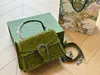 Wine God Bag Mirror Quality 1: 1 Äkta läder Canvas Women Cross Body Bag Marmont Material Designer Luxury Bag