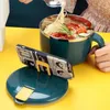 Bowls Stainless Steel Double Ramen Bowl Portable Kitchen Bento Box Anti-scalding Instant Noodle With Handle