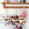 Waist Bags Cartoon Doll Crossbody Bag Women Kawaii Glasses Bear All-Match Soft Mini Chain Cute Plush Messenger Girl Gift