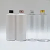 Storage Bottles 15pcs 400ml Transparent White Empty Cosmetic PET Liquid With Black Aluminum Screw Lid Round Plastic Sample Bottle
