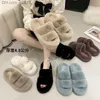 Slippers Fashionable high-end luxury fur women's fur shoes Wedge Plus size 35-42 high boots Autumn and winter indoor casual and warm fur slippers Z230805