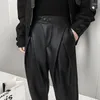 Pantalon femme taille haute en cuir PU Harem automne hiver femmes Streetwear Hip Hop gothique Punk décontracté ample moto japon pantalon 0371