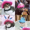 Altre forniture per cani Cappello per animali domestici Gatto con tappo per torta di compleanno Candela Design regalo Costume per feste Copricapo Accessori per neonati Goccia di merci Consegna Dhgwk