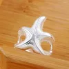 Trouwringen Mooie Grote Zeester Zilver Kleur Ring Mode-sieraden Charm Vrouwen Leuk Leuk Cadeau