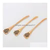 Spoons Practical Long Handle Wood Honey Spoon Mixing Stick Dipper For Jar Coffee Milk Tea Stirring Bar Supplies Kitchen Tools Drop D Dhrip