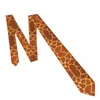 Галстуки -галстуки для мужчин формальные узкие галстуки Классическая мужская жирафа меховой кожа скрыть