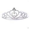 Hair Clips Simple Heart Side Comb Wedding Crystal Bridal Accessories Women Girls Decorative Combs