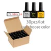 Nagellak 30PCS Gel Nagellak Set Glitter Pailletten Gel Soak Off UV Gel Semi Permanente Base Top coat Gel Nail Kit 230804