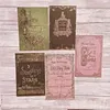 Papier Cadeau 24 Feuilles Rétro Distressed Material Paper Hand Account Film Review Foreign Book Cover Stickers