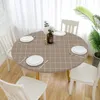 Table Cloth Printed Round Tablecloth Waterproof Oil Resistant Stretch Picnic Patio Wedding Party Decorative