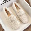 Slippers New Fashion Luxury Lambswool Women's Loafers Moccasins Women's Winter Cotton Shoes Warm Plush Loafers Curly Sheepskin Apartment Z230805