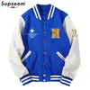 Herrjackor supzoom ankomst bokstav rib hylsa bomulls topp mode singel breasted casual bomber baseball jacka lös hjärtrock 230804