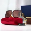 Hochwertige Designer-Sonnenbrille für Frauen, Unisex, Designer-Schutzbrille, Sommer-Strand-Sonnenbrille, Retro-Rahmen, Luxus-Design, UV400, mit Box, Alphabet, gut, schön