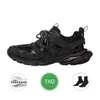 Tasarımcı Lüks Bayan Erkek Dışarıda Günlük Ayakkabılar Track 3.0 Sneaker Lighted Gomma Deri Eğitmeni Naylon Baskılı Platform Sporlu Erkekler Işık Eğitmenleri Led Ayakkabı