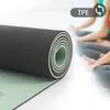 Yogamattor 6mm TPE -matta med positionslinje dubbel färg non glid matta för hemmet gymnastik pilates nybörjare älskare 230814